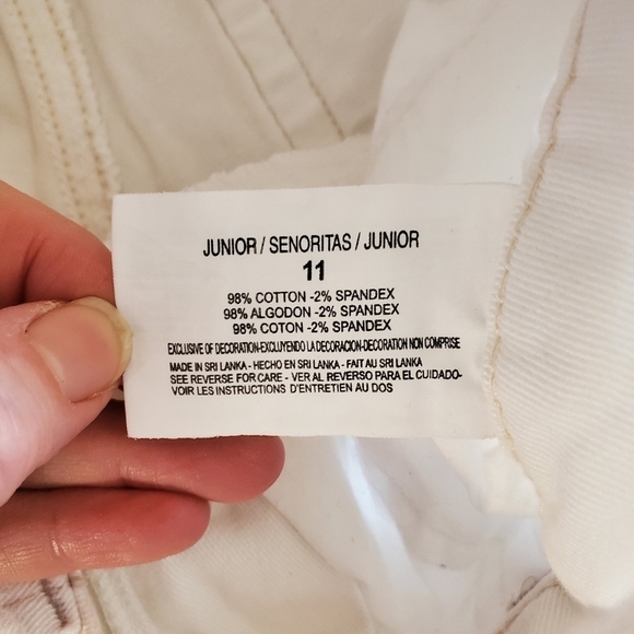 7182 * Lei Taylor Low-Rise Distressed Skinny Jeans White Denim Size 11 - Picture 4 of 14